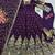 Wine shimmer silk embroidered codding, sequins work anarkali kurta set
