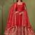 Red shimmer silk embroidered codding, sequins work anarkali kurta set