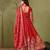 Red shimmer silk embroidered codding, sequins work anarkali kurta set
