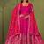 Ranipink shimmer silk embroidered codding, sequins work anarkali kurta set