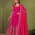 Ranipink shimmer silk embroidered codding, sequins work anarkali kurta set