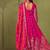 Ranipink shimmer silk embroidered codding, sequins work anarkali kurta set
