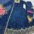 Teal crunchy silk embroidered sequins work anarkali kurta set