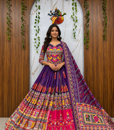 Muslin Cotton Chaniya Choli Set With Real Mirror Work And Dupatta