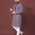 PURPLE HEAVY EMBROIDERY WHITE THREAD WORK MENS KURTA PAJAMA SET