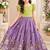 Lavender viscose tissue with beads and moti work kids lehenga choli