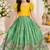 Seagreen viscose tissue with beads and moti work kids lehenga choli