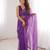 Elegant soft net embroidered saree