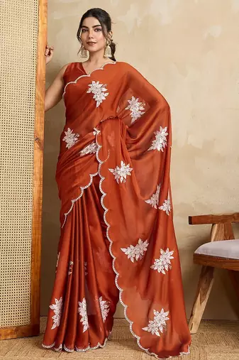 party wear soft rangoli silk blend saree
