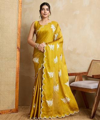 party wear soft rangoli silk blend saree 1