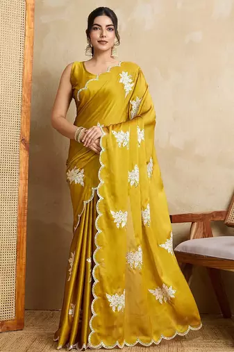 party wear soft rangoli silk blend saree