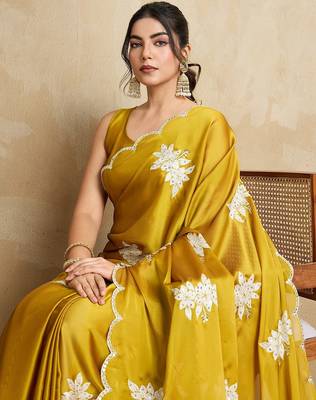 party wear soft rangoli silk blend saree 2