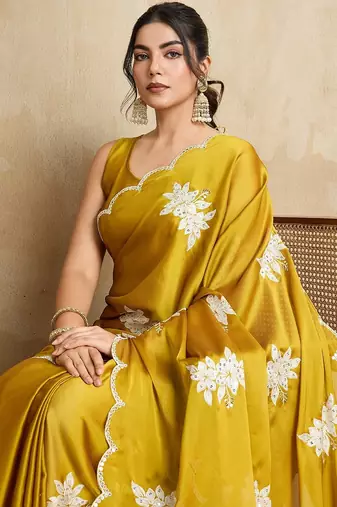 party wear soft rangoli silk blend saree