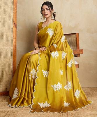 party wear soft rangoli silk blend saree 3