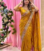 designer party wear pure soft tissue saree