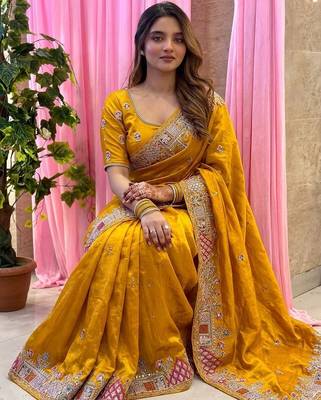 designer party wear pure soft tissue saree 3