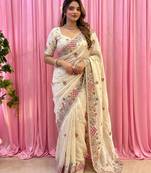 designer party wear pure soft tissue saree