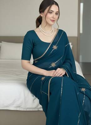 party wear crush silk blend saree 1