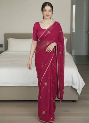 party wear crush silk blend saree 1