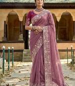 wedding special party wear pure gabana silk blend saree