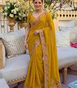 Wedding collection party wear soft star georgette saree