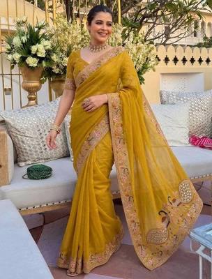 Wedding collection party wear soft star georgette saree 2