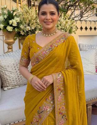 Wedding collection party wear soft star georgette saree 3