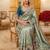 wedding wear pure kanjivarm silk blend heavy embroidery work saree