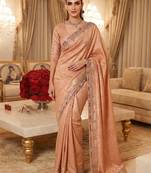 wedding wear pure kanjivarm silk blend beads work saree