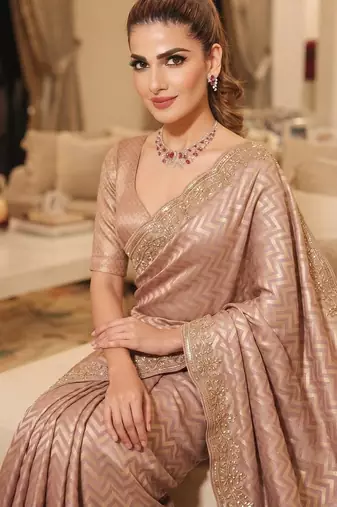 wedding wear pure kanjivarm silk blend beads work saree