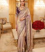 wedding wear pure kanjivarm silk blend heavy embroidery work saree