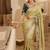 wedding wear pure kanjivarm silk blend heavy embroidery work saree
