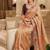 wedding wear pure kanjivarm silk blend heavy embroidery work saree