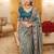 wedding wear pure kanjivarm silk blend heavy embroidery work saree