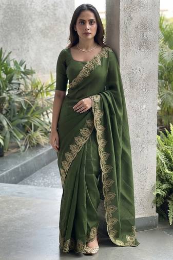 party wear saree with blouse