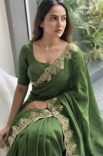 party wear saree with blouse