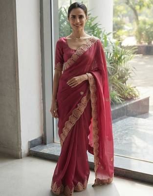 party wear saree with blouse 1