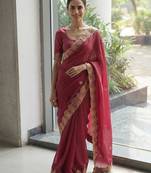 party wear saree with blouse