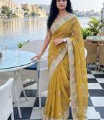 party wear soft fendy chiffon saree