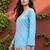 Women’s blue polka dots printed top | stylish & trendy casual top for women | elegant western wear for casual look