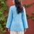 Women’s blue polka dots printed top | stylish & trendy casual top for women | elegant western wear for casual look