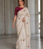 designer wedding & party wear soft fendy satin saree