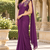 Women   s Georgette Floral Sequence With Embroidery Patch Ready to Wear Saree with Stitched Designer Sleeveless Blouse 