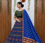 Muslin Cotton Chaniya Choli Set With Digital Print And Mirror Work