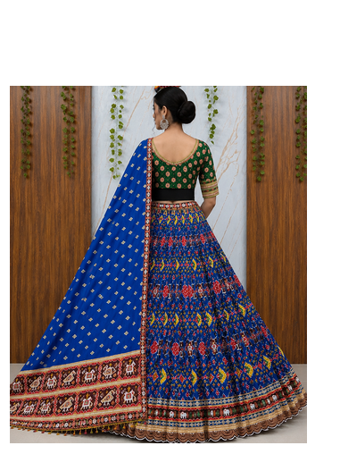 Muslin Cotton Chaniya Choli Set With Digital Print And Mirror Work 2