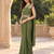 Women   s Georgette Patch work Ready to Wear Saree with Embroidered Stitched Blouse & Designer Waist Belt