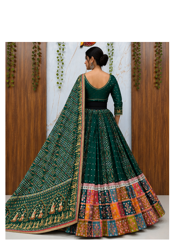 Muslin Cotton Lehenga Choli Set With Mirror Work And Fringe Lace 2