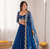Royal Blue Net Thread Sequin Lehenga Choli Set