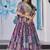 Purple Faux Chinon Silk Digital Print Readymade Lehenga Choli Set with Zari Embroidery