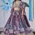 Purple Faux Chinon Silk Digital Print Readymade Lehenga Choli Set with Zari Embroidery